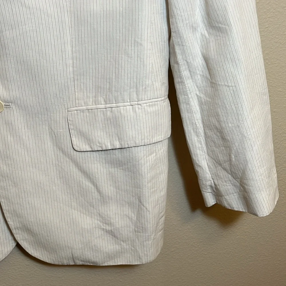 Calvin Klein White Striped Sport Coat Blazer